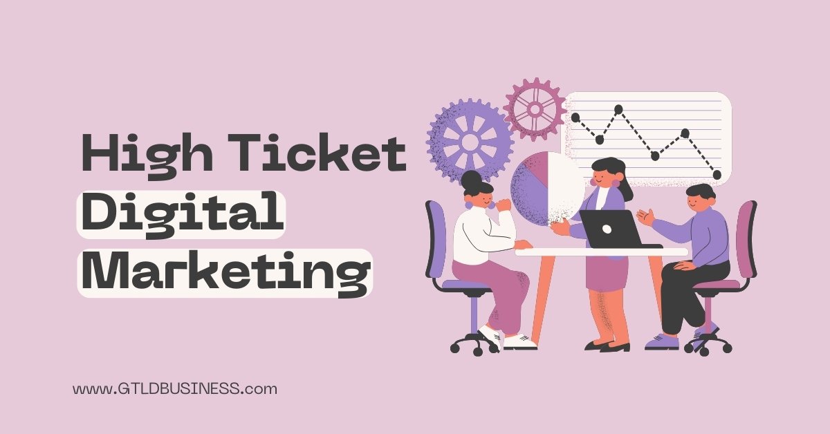 Illustrated digital marketing plan presentation with lilac accents