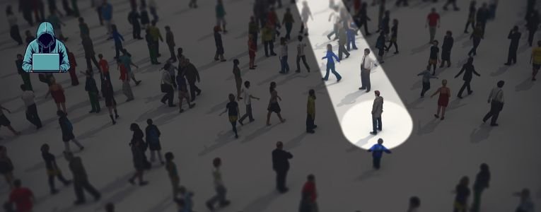 Identify in the Crowd. 3D Rendering