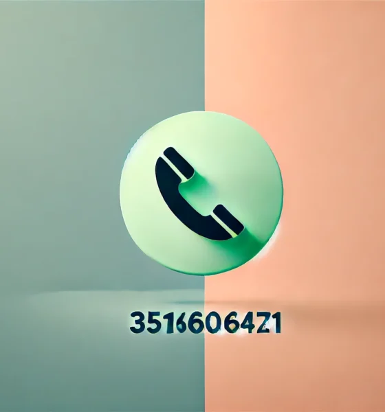 Wide-format feature image for 'Understanding the Risks of Scam Calls from 3516006471,' with a soft gradient from pale coral to light sky blue, featuring a minimalist icon symbolizing telemarketing and phishing in deep forest green with light yellow accents.