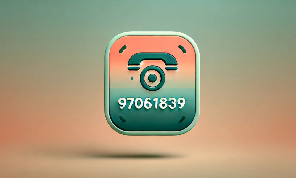 Wide-format feature image for article 'What is 970616839? Understanding Its Role in Scam Calls and Legitimate Applications,' with a soft gradient background from pale coral to light sky blue and a minimalist icon symbolizing phone calls in deep forest green and light yellow."