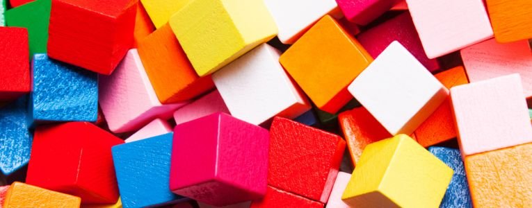 Abstract Background of Color Cubes