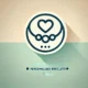 Minimalist feature image with a soft gradient background transitioning from light peach to mint green, centered by a simple heart icon with a bracelet outline in medium navy blue and amber accents. Concept Used For Shop Personalized Heart Bracelets.