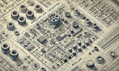 Technical schematic illustration of mollar cgt20750 drawing, featuring labeled parts and a blueprint-style layout for engineering reference.