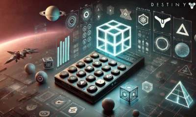 Futuristic interface of the Verity Calculator tool in Destiny 2's Salvation's Edge raid, displaying symbols like cubes and pyramids against a dark, sci-fi theme. Concept is used for D2 Verity Calculator.