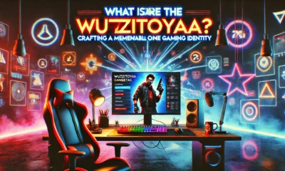 Gaming profile with the unique gamertag "Wutzitooyaa" on a neon-lit setup, reflecting an article about crafting online gaming identities.