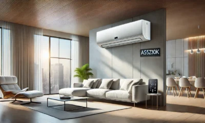 AS5230K high-performance air conditioning unit installed in a modern living space, highlighting its energy-efficient cooling system and sleek design.