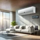 AS5230K high-performance air conditioning unit installed in a modern living space, highlighting its energy-efficient cooling system and sleek design.