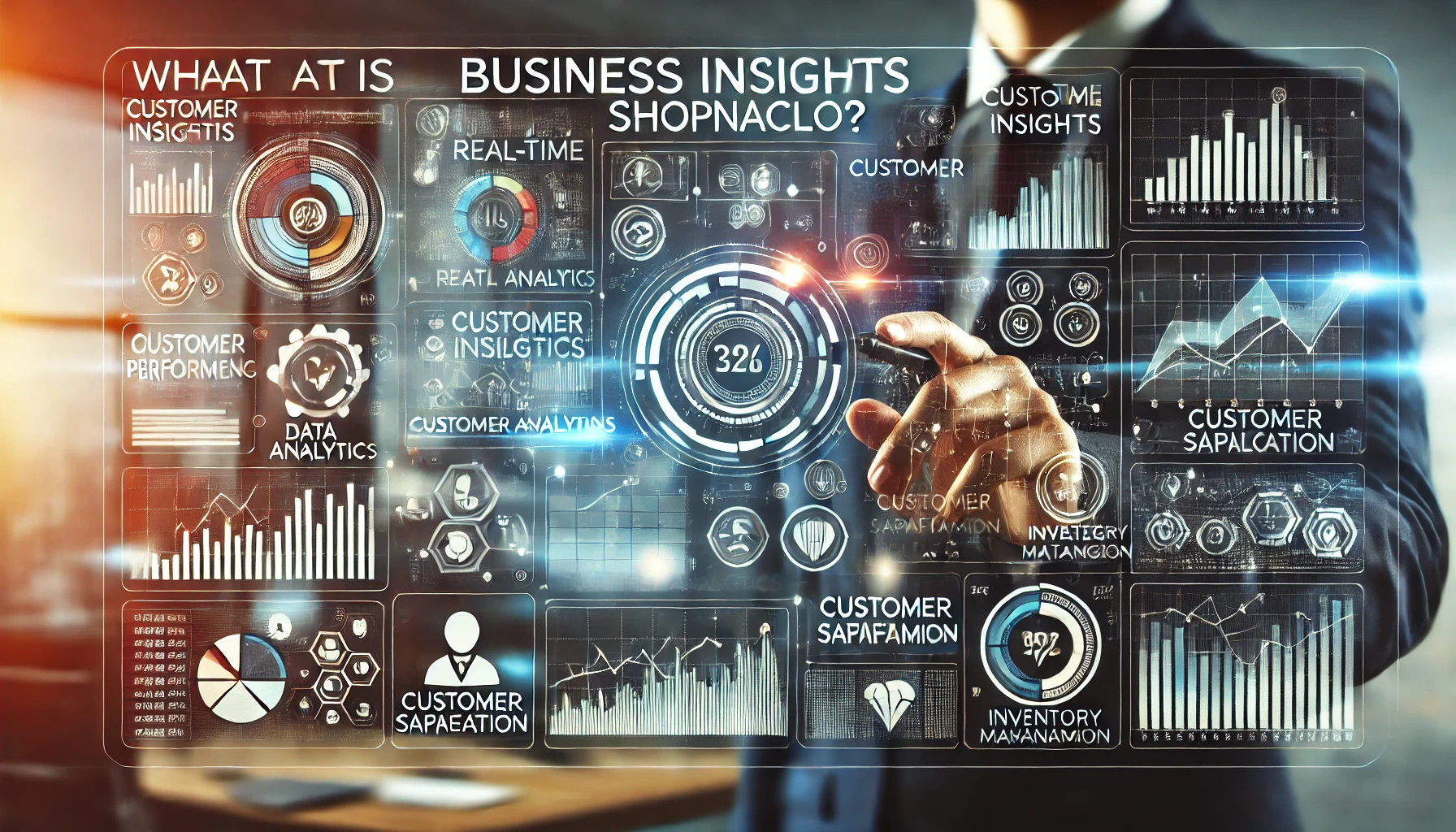 Business Insights Shopnaclo dashboard with data analytics, customer insights, and key performance indicators displayed in a professional business environment.