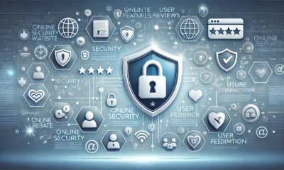 Feature image for article titled 'Is RebateRealm.com Safe? An Overview of Its Features, Security, and User Feedback,' illustrating online security with icons like padlocks, shields, and user reviews.