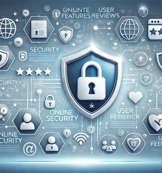 Feature image for article titled 'Is RebateRealm.com Safe? An Overview of Its Features, Security, and User Feedback,' illustrating online security with icons like padlocks, shields, and user reviews.